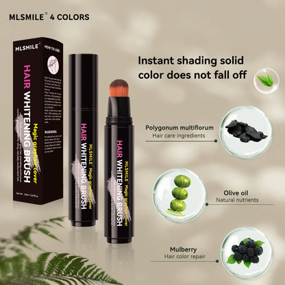 Hair Dye Pen Hair Root Touch Up Black Brown Hair Color Stick Disposable Hair Dye Cream Brush Easy To Carry Magic Stick