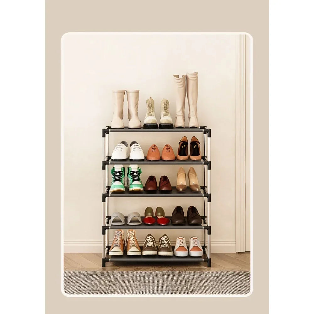 Stylish Metal Shelf Shoe Rack Organizer Stand