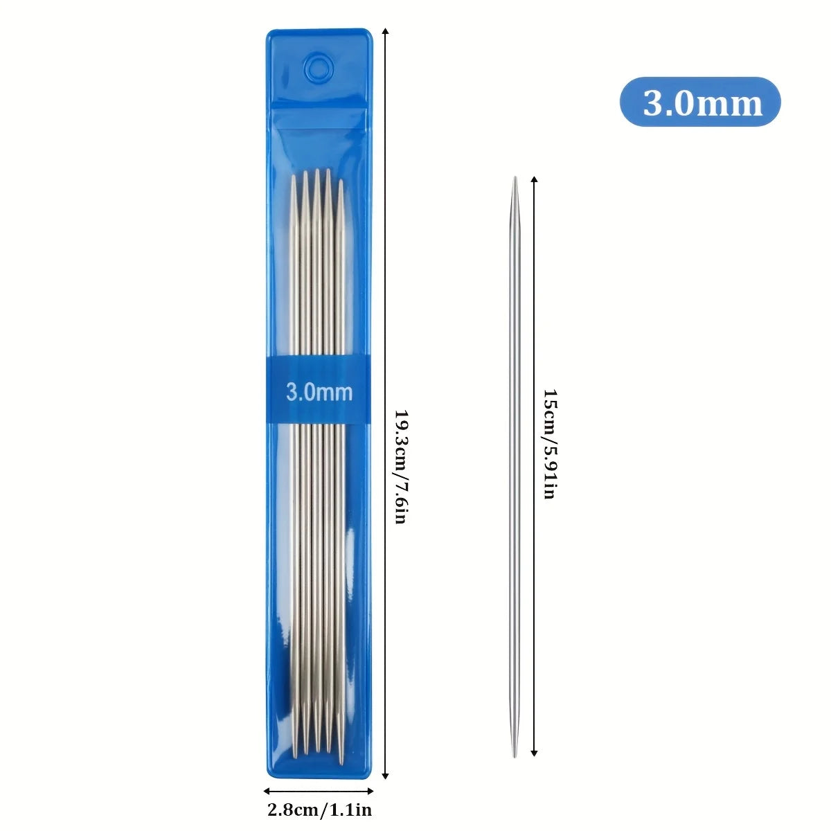 10pc/35pcs/65pcs Stainless Steel Knitting Needles Knitting supplies DIY Handmade Craft Yarn Knitting Tool For Mom Size 1.5mm-5mm