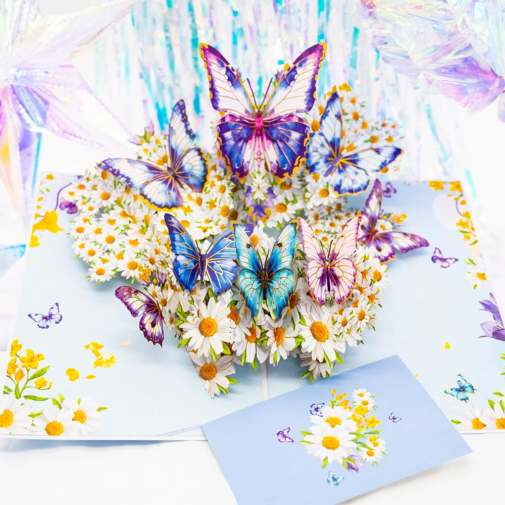 3D Pop Up Flower Greeting Cards Wedding Card Anniversary Thanksgiving Valentines Day Birthday Gift Thank You Card Handmade Cards