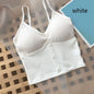 Women Knitted Tank Top Strap Vest Crop Top Chest Wrap Pure Cotton