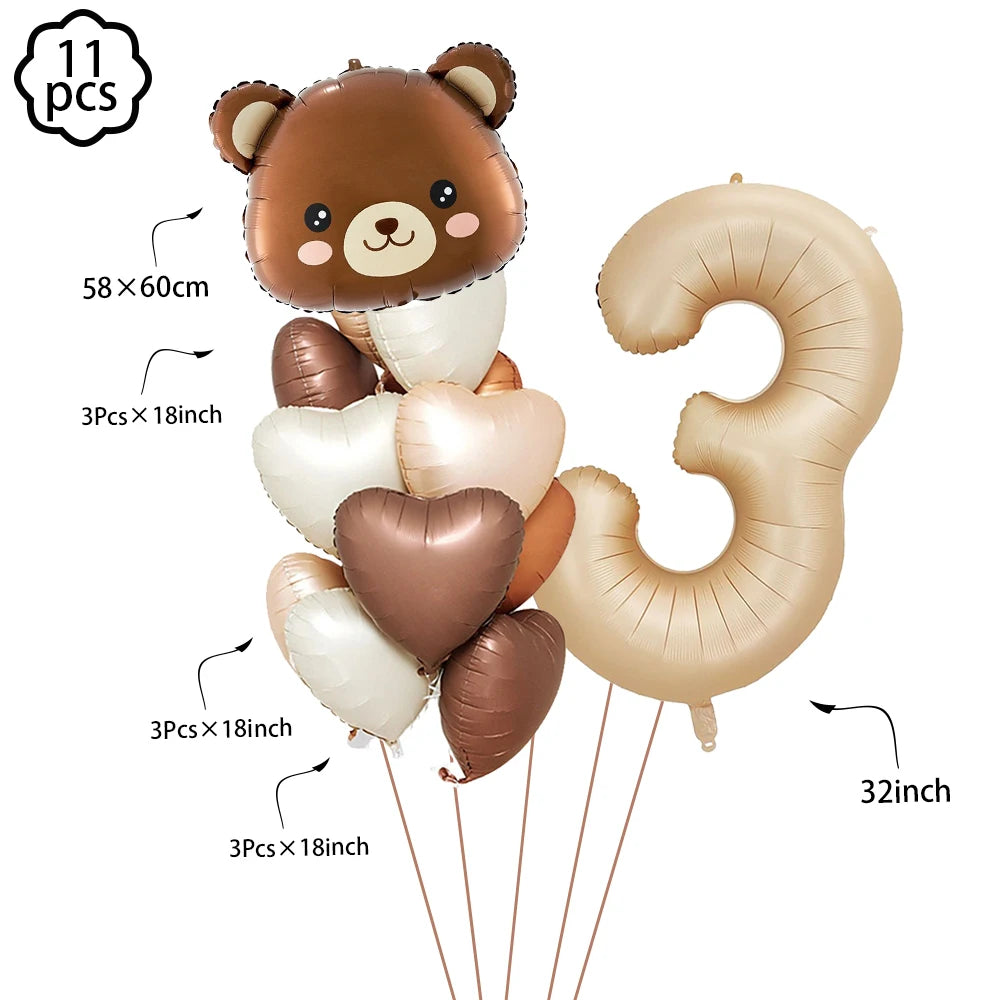 Brown Teddy Bear Party Baby Shower Supplies