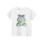 OLEKID 2025 Summer Stripe Children Boys T-shirts Printed Letter 2-8 Years Kids Little Boy Tops Short Sleeve Toddler Tees Clothes