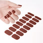 16‑Piece Semi‑Cured Gel Nail Wrap Set – French Pure Color UV Gel Polish Strips, Long‑Wear Nail Extension Decals