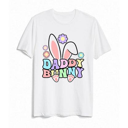 Easter Family Matching Outfits – Dad, Mom, Sis, Bro & Baby Bunny Printed Shirts and Baby Bodysuit