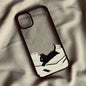 Cute Black Cat Pattern Hard Clear Phone Case For iPhone 15 16 Pro Max Plus 14 13 12 11 Pro  XR X XS Max Plus SE2 Cover