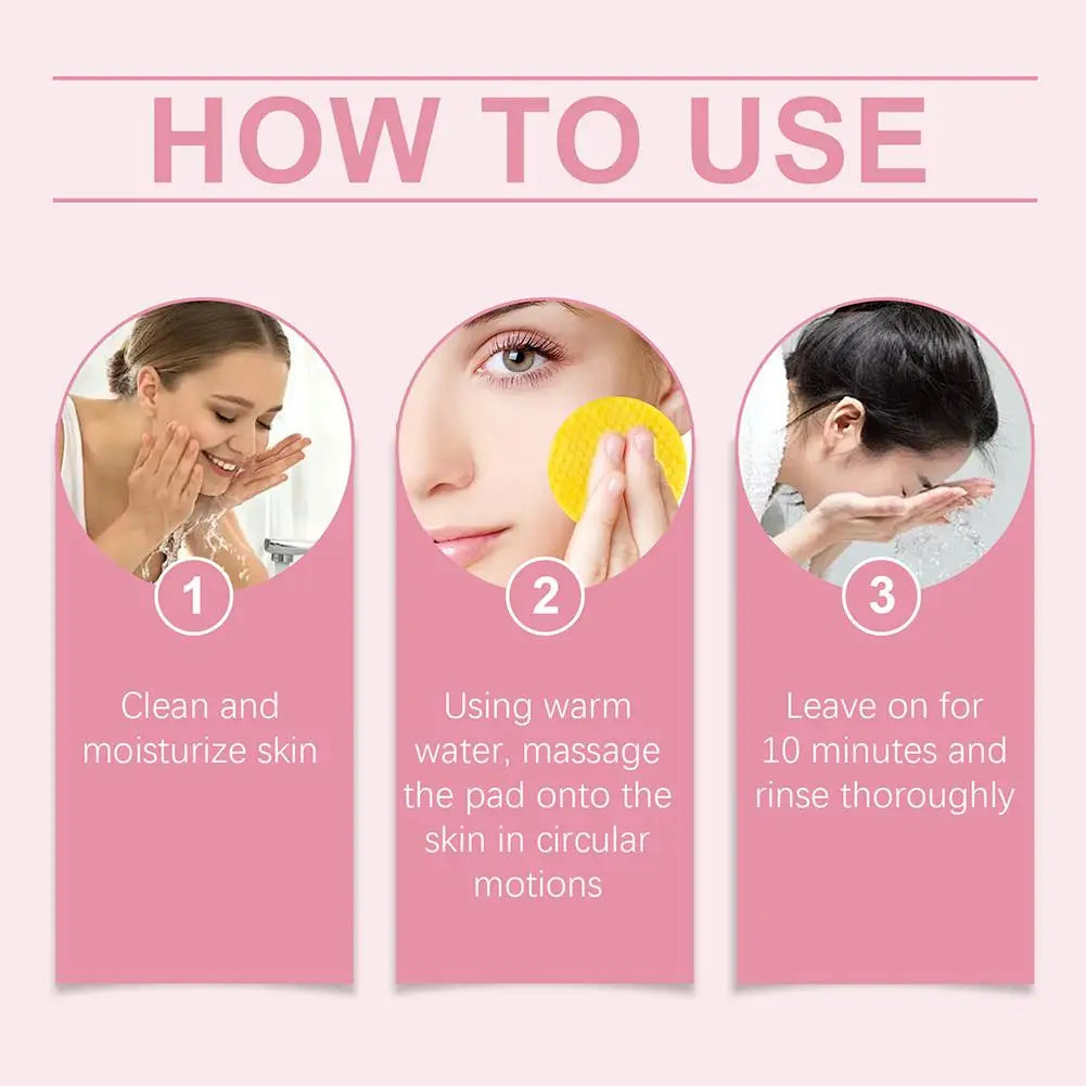 40/50pcs Turmeric Kojic Acid Cleansing Exfoliating Pads for Daily Cleansing Skin Care