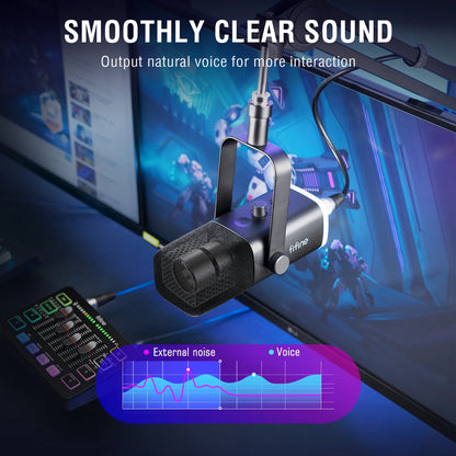FIFINE Gaming Audio Set Microphone/Mixer/Headset for Streaming Podcasting,Podcast Set for Youtube/OBS/Tiktok/X/VK - AM8/H9/SC3