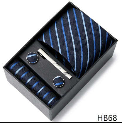 Men's  Tie Pocket Squares Necktie Box Set