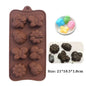 (59-87) Handmade Chocolate Candy Mould Jelly Pudding Ice Mold Insect Rose Heart Shape Silicone Moulds Baking Tool