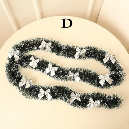 2M Christmas Eve Decoration Bar Tops Ribbon Garland Christmas Tree Kitchen Ornaments Wedding Party Christmas Decoration Prop