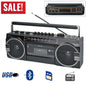 Cassette Radio Player MP3 & Recorder with AM/FM/SW Bluetooth Speaker Portable Loud High Quality