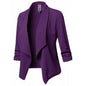 Women’s Waterfall Open‑Front Blazer – Asymmetrical Long Jacket