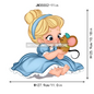 Love Cute Cartoon Little Baby Princess Girls Character Iron on DTF Transfers Washable Stickers Ready to Press for Clothes Bags