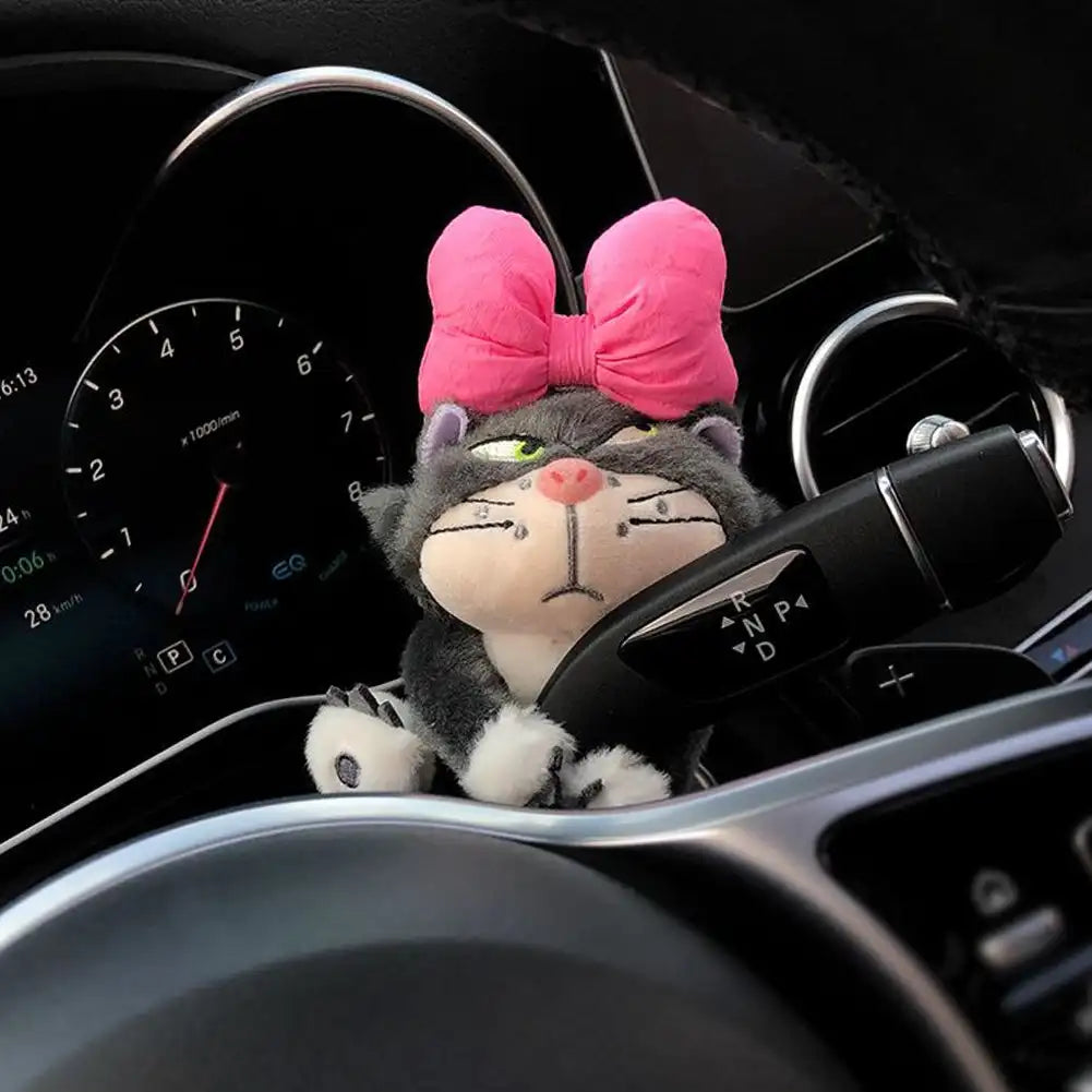 Cute Car Wiper Plush Ornaments – Capybara, Panda & Cat Turn‑Signal Switch Decorations