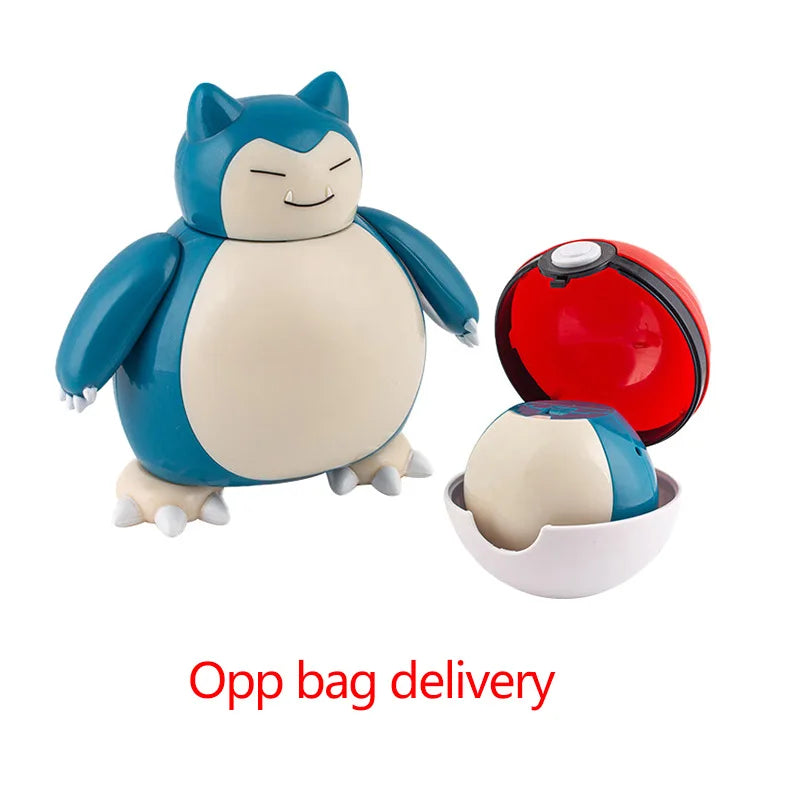 Pokemon Figures Toys Pocket Monsters Ball Model Pikachu Gengar Pokeball Dragonite Snorlax Pokeball poke Action Figures  Toy gift