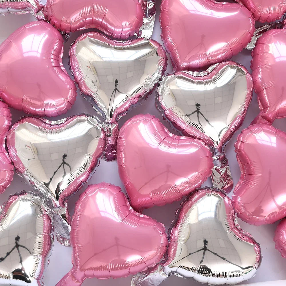 50pcs 5inch red heart balloons for Valentine's Day, birthdays, anniversaries, weddings, parties, decorations, balloons