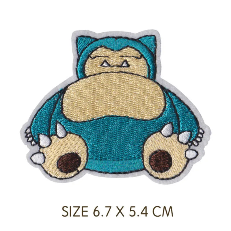 30‑Style Pokemon Embroidery Cloth Patches – Pikachu & Cartoon Iron‑On/Sew‑On Appliques for DIY Clothing