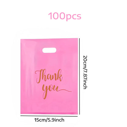 100pcs gift bags, thanks, thanksgiving, Christmas, weddings, birthdays, small business supplies, clothing bags, business gifts