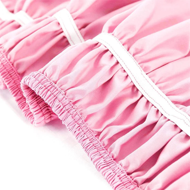 Pretty Comfort Ruffles Bed Skirts With Double Layers Elastic Belts-Wrinkle & Fade Resistant Fabric-15 and 18 Inch Height