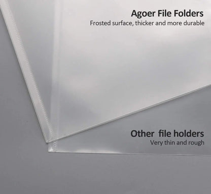 5pcs Plastic Transparent Document Storage Folder  Bag 16C -A4 Paper Size