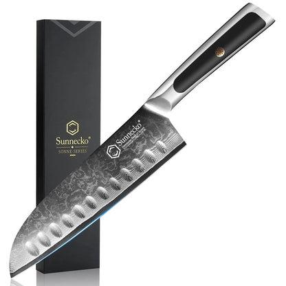 Sunnecko Damascus Chef Knife Set – 1–7 PCS High Carbon VG10 Steel Ultra‑Sharp Kitchen Knives