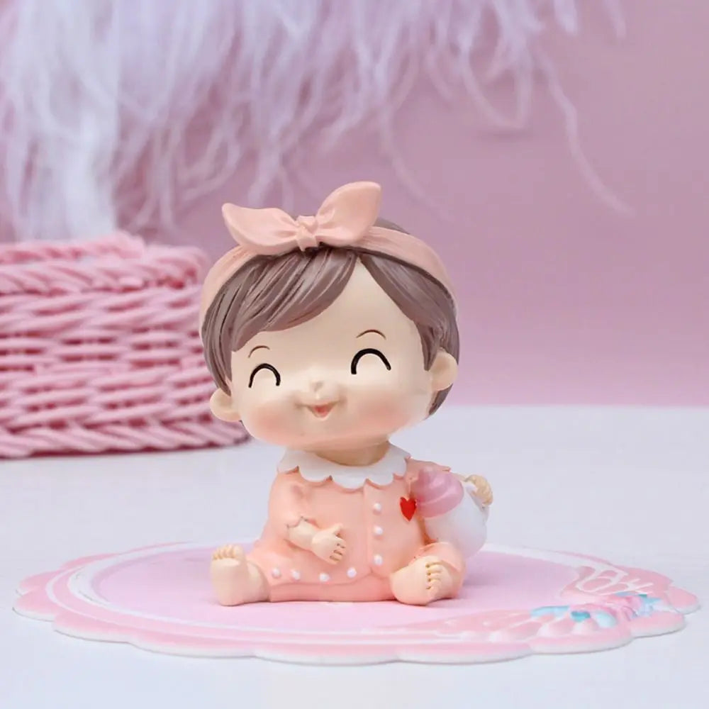 New Cartoon Cake Decoration Cute Creative Birthday Cake Decoration Car Decor Ornament Full Moon Bottle Baby Model Decoration