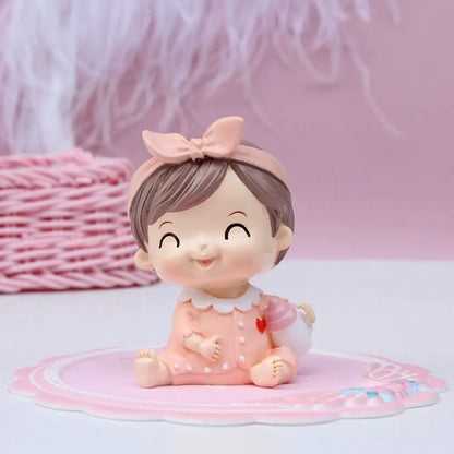 New Cartoon Cake Decoration Cute Creative Birthday Cake Decoration Car Decor Ornament Full Moon Bottle Baby Model Decoration