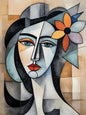Abstract Pearl Girl Diamond Art – DIY Diamond Painting Mosaic, Handmade Embroidery Wall Décor
