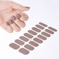 16‑Piece Semi‑Cured Gel Nail Wrap Set – French Pure Color UV Gel Polish Strips, Long‑Wear Nail Extension Decals