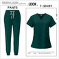 Hot Sale Clinic Workwear Unisex Medical Nurse Scrub Set Clinical Uniform Men Women Beauty Salon Costume Doctor Nursing Top Pants