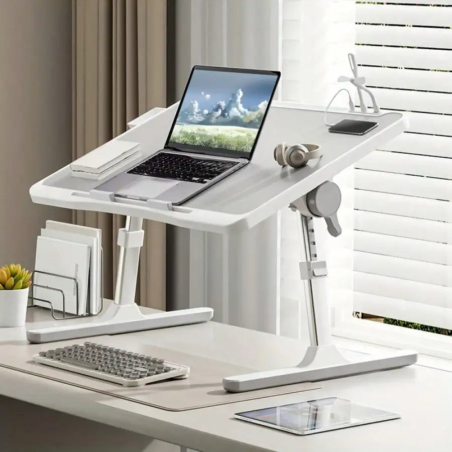 Adjustable Height And Angle Folding Desk, Home Office Computer Desk, Portable Laptop Desk Foldable Laptop Bed Tray Desk