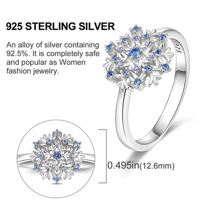 925 Sterling Silver Ring – Colorful Cubic Zirconia Women’s Wedding & Engagement Jewelry