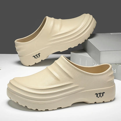 Chef Shoes Thickened Work Loafers Slip Resistant Warm Lined Nurse Shoes Waterproof Unisex Garden Shoes Lightweight for Men Women