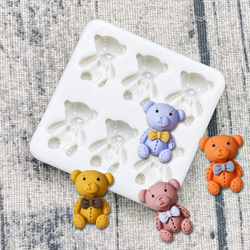 Cute Bear Silicone Sugarcraft Mold Resin Tools Cupcake Baking Mould Fondant Cake Decorating Tools