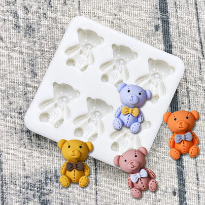 Cute Bear Silicone Sugarcraft Mold Resin Tools Cupcake Baking Mould Fondant Cake Decorating Tools