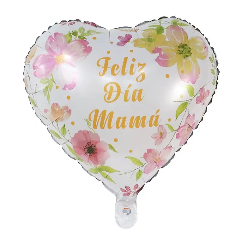 10pcs 18inch spanish mother foil balloon i loveyou have mom balloon heart gift mother's day adult birthday decoration