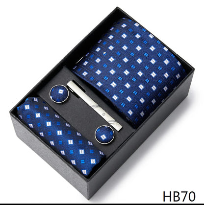 Men's  Tie Pocket Squares Necktie Box Set
