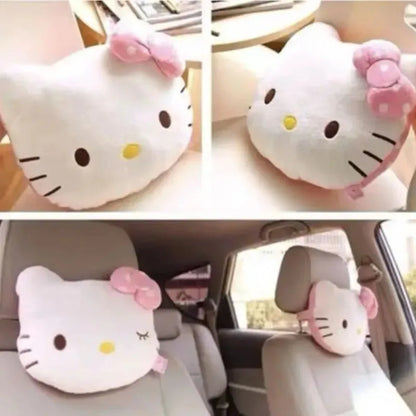 Hello Kitty Sanrio anime cartoon plush pillow cushion creative personalized car headrest neck pillow ornaments jewelry wholesale