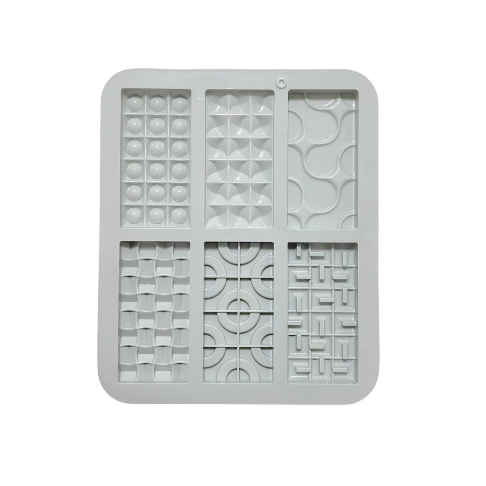 1 creative mini Euler circle baking silicone mold, suitable for DIY chocolate, candy, cookies, ice tray (6-chamber)