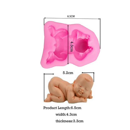 3D Sleep Baby Shape Cooking Tools Silicone Mold For Baking Kitchenware Chocolate Candy Jelly Fondant Cake Decorating