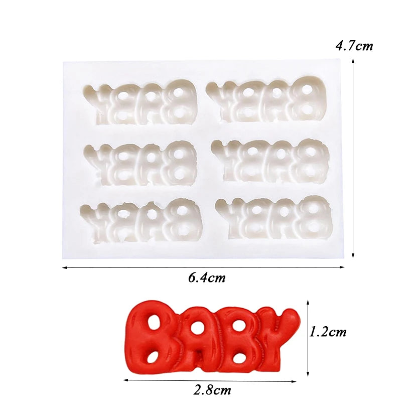BABY Silicone Sugarcraft Mold Resin Tools Cupcake Baking Mould Fondant Cake Decorating Tools