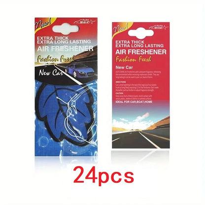 3-60 pieces Car Air Freshener, Natural Scented Tea Paper, Hanging Perfume Fragrance, Leaf Shape, Car Accessories, Interior.
