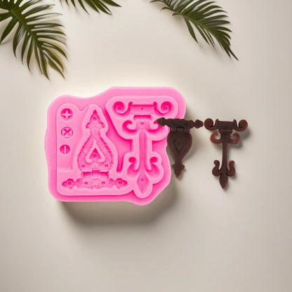 Lock Key Silicone Molds Fondant Chocolate clocks Mold Sugarcraft Clay DIY Baking Tool Cakes Cupcakes Decoration