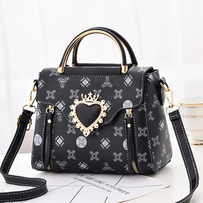 Women's Leather Fashion Senior Printed Large Capacity Shoulder Crossbody Handbag Токийские Мстители