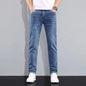 Autumn Winter New Men's Micro Elastic Straight Leg Denim Pants with Shape Skin Friendly Business Men's Pants in Multiple Sizes