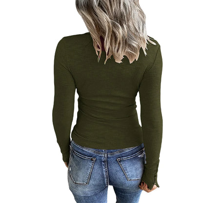 Women Long Sleeve Slim Fitted Top