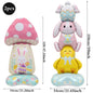 2Pcs Self Standing Easter Bunny Balloons Giant Bunny Carrot Chick Foil Balloon Easter Egg Decoration Home Holiday Party Supplies