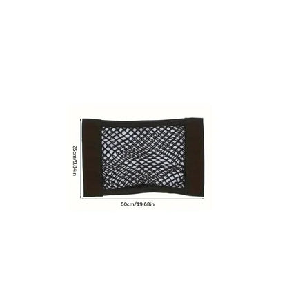 1pc Universal Car Storage Bag Double Mesh Trunk Storage Net, Car Built-in Storage Bag, Car Fire Extinguisher Fixed Net Organizer