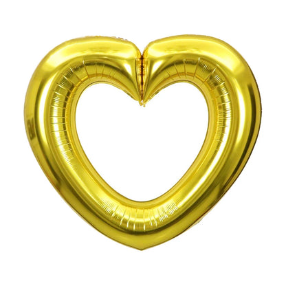 1pc Polychrome 40inch Heart Balloon Large Size Wedding Decor Bride To Be Photobooth Props Balloon Valentine's Day Party Decor